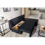 Γωνιακός καναπές Nogi-Μαύρο