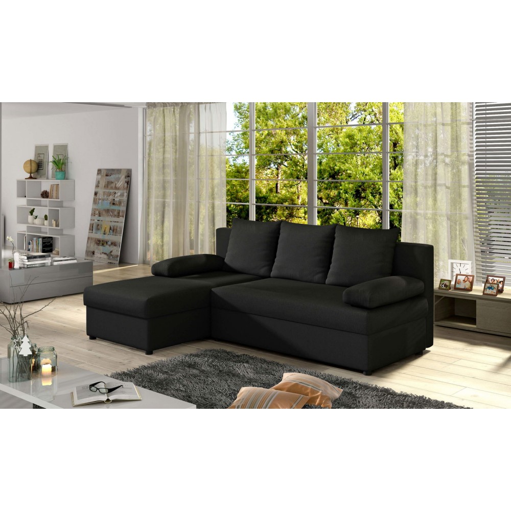 Γωνιακός καναπές Nogi-Μαύρο