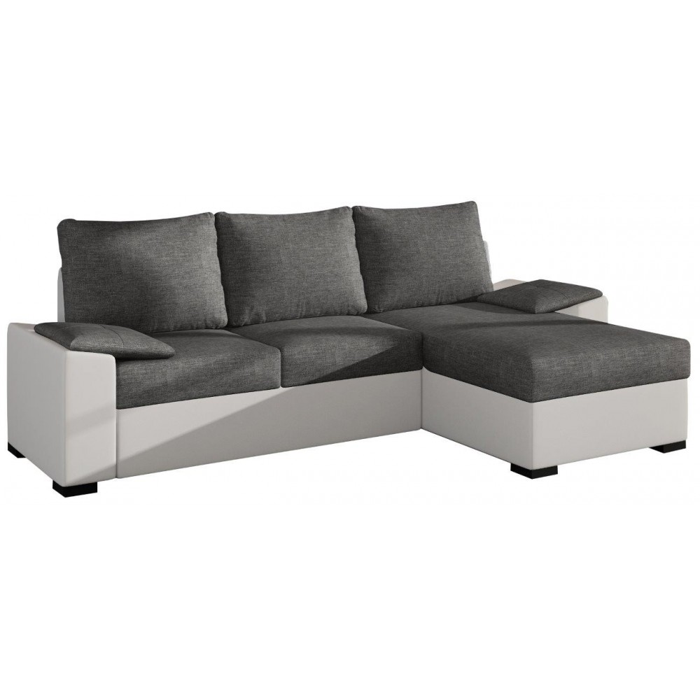 Γωνιακός καναπές Lenon-Λευκό - Γκρι