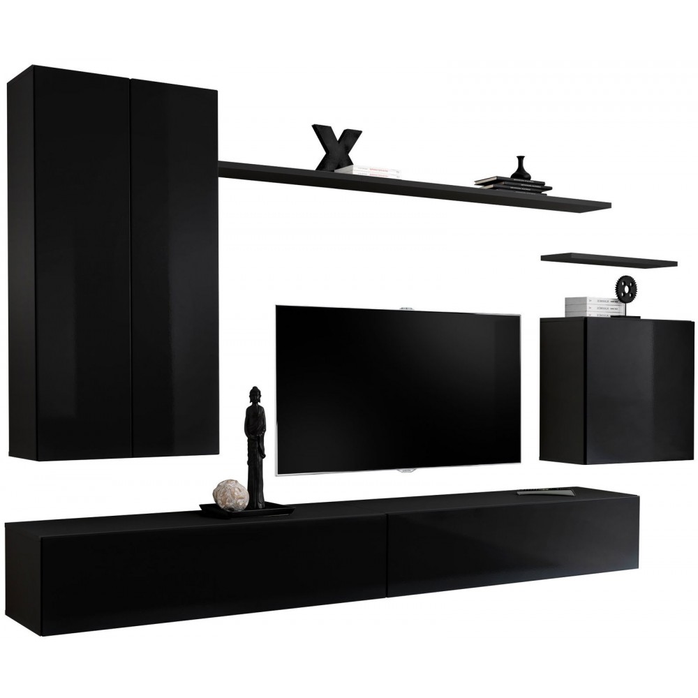 Σύνθετο σαλονιού Swiss II-Μαύρο