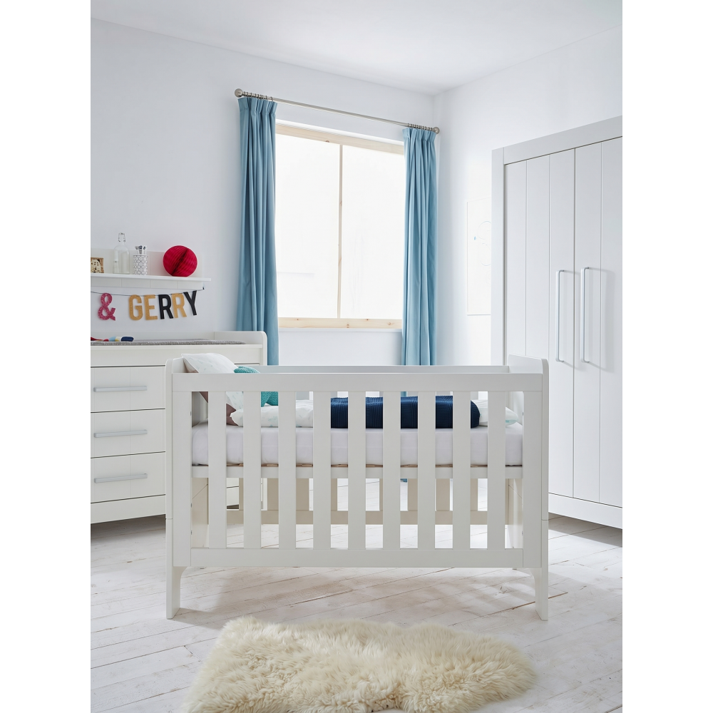 Βρεφικό Κρεβάτι Calmo24-60x120-Λευκό 124.5x66.5x86.5
