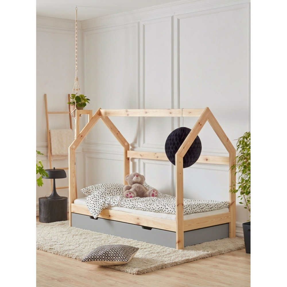 Συρτάρι Για Κρεβάτι HouseBed-Γκρί 199x94x18