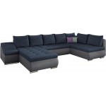 Γωνιακός καναπές Ginny-Γκρι - Μπλε-Αριστερή