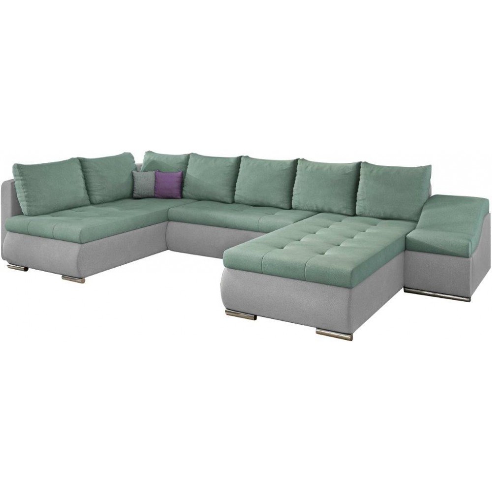 Γωνιακός καναπές Ginny-Γκρι-βεραμάν-Δεξιά