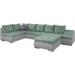 Γωνιακός καναπές Ginny-Γκρι-βεραμάν-Δεξιά