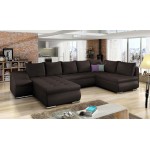 Γωνιακός καναπές Ginny-Καφέ Σκούρο-Αριστερή