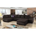 Γωνιακός καναπές Ginny-Καφέ Σκούρο-Δεξιά
