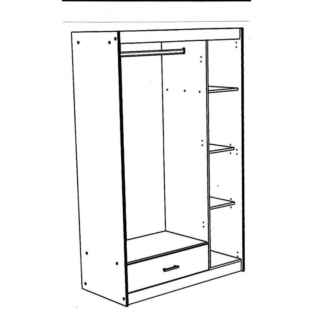 Ντουλάπα Scala τρίφυλλη