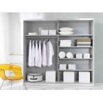 Ντουλάπα συρόμενη Delta II-180 x 61 x 210 εκ.-Μαύρο