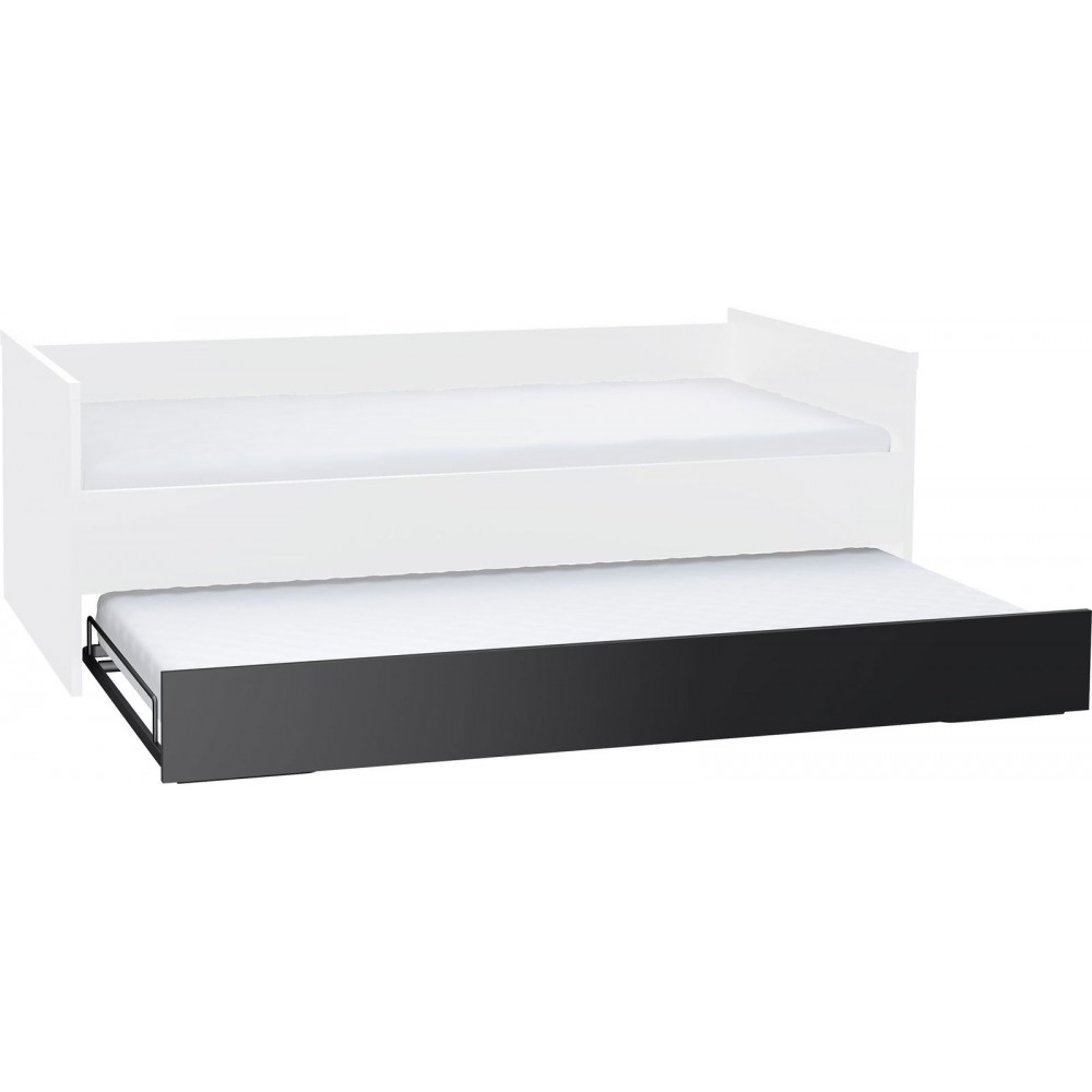 Καναπές - Κρεβάτι Young με συρτάρι-Λευκό - Μαύρο