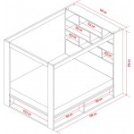 Κρεβάτι 4 You με ουρανό-Λευκό