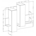 Βιτρίνα Bron 152x35x142