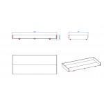 Συρτάρι καναπέ και παιδικού κρεβατιού Simple 197x85.5x20.5