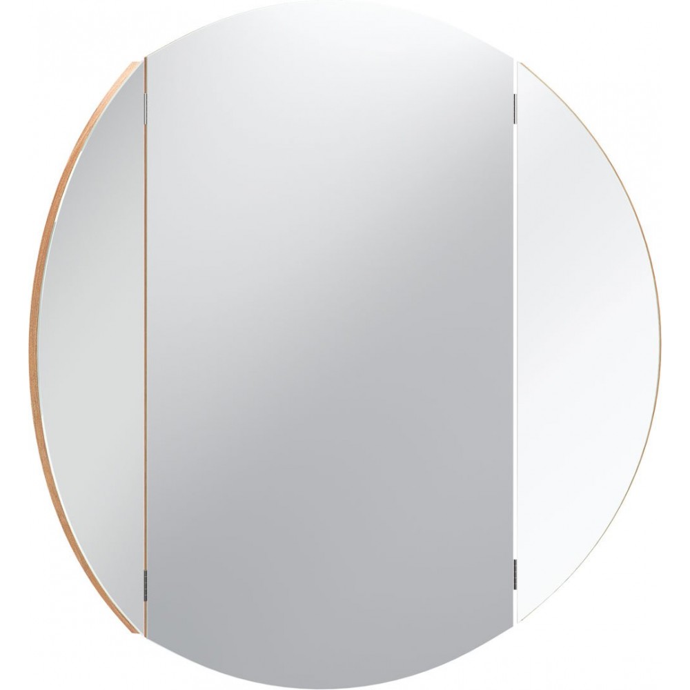 Καθρέπτης Simple Round-Φυσικό