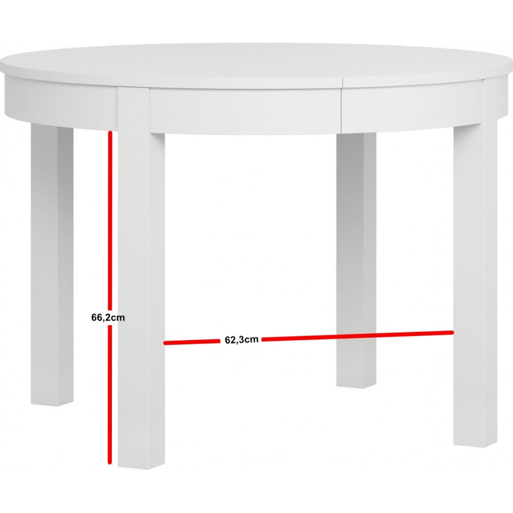 Τραπέζι Simple Round επεκτεινόμενο 110x110x78