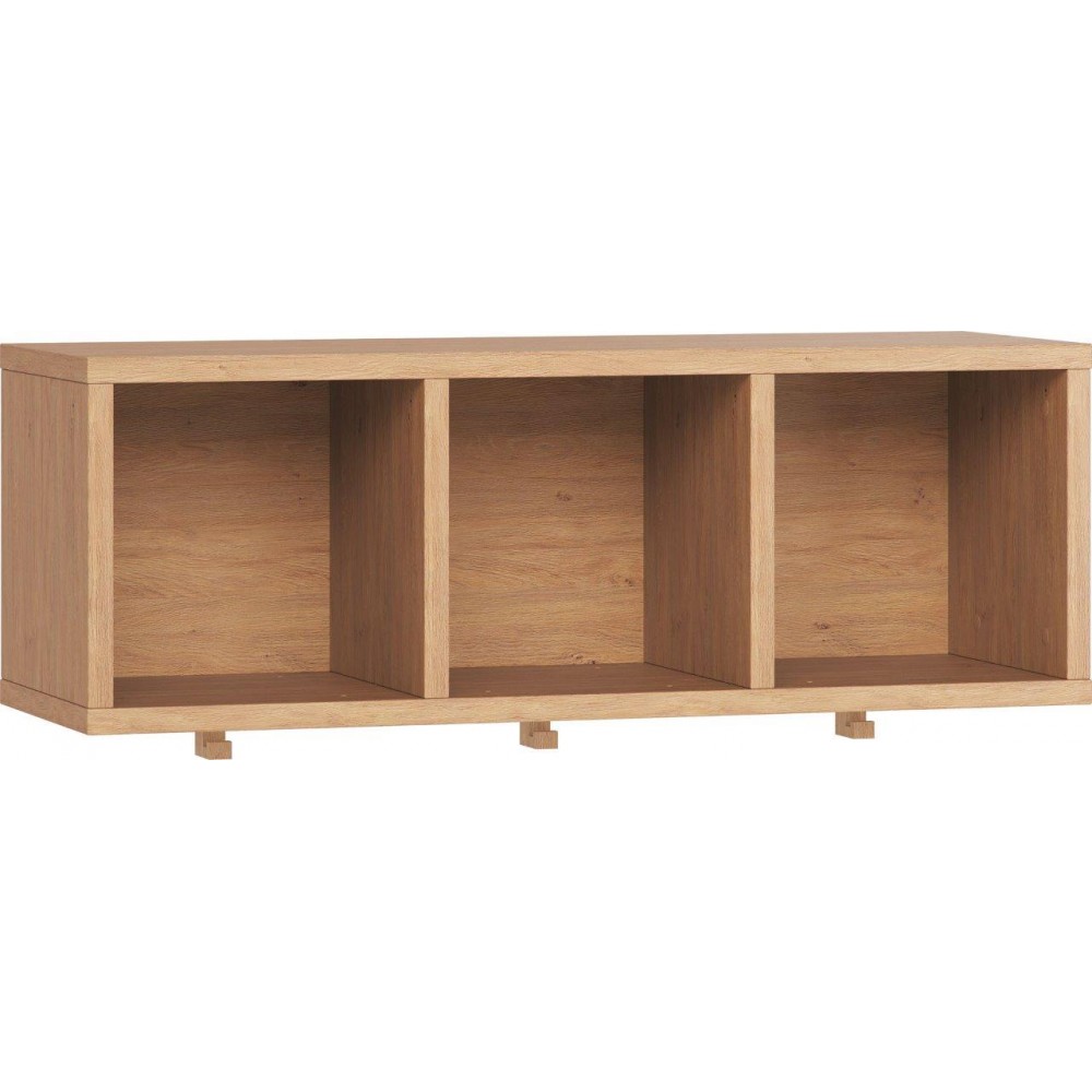 Ράφι τοίχου Simple με γαντζάκια-Φυσικό