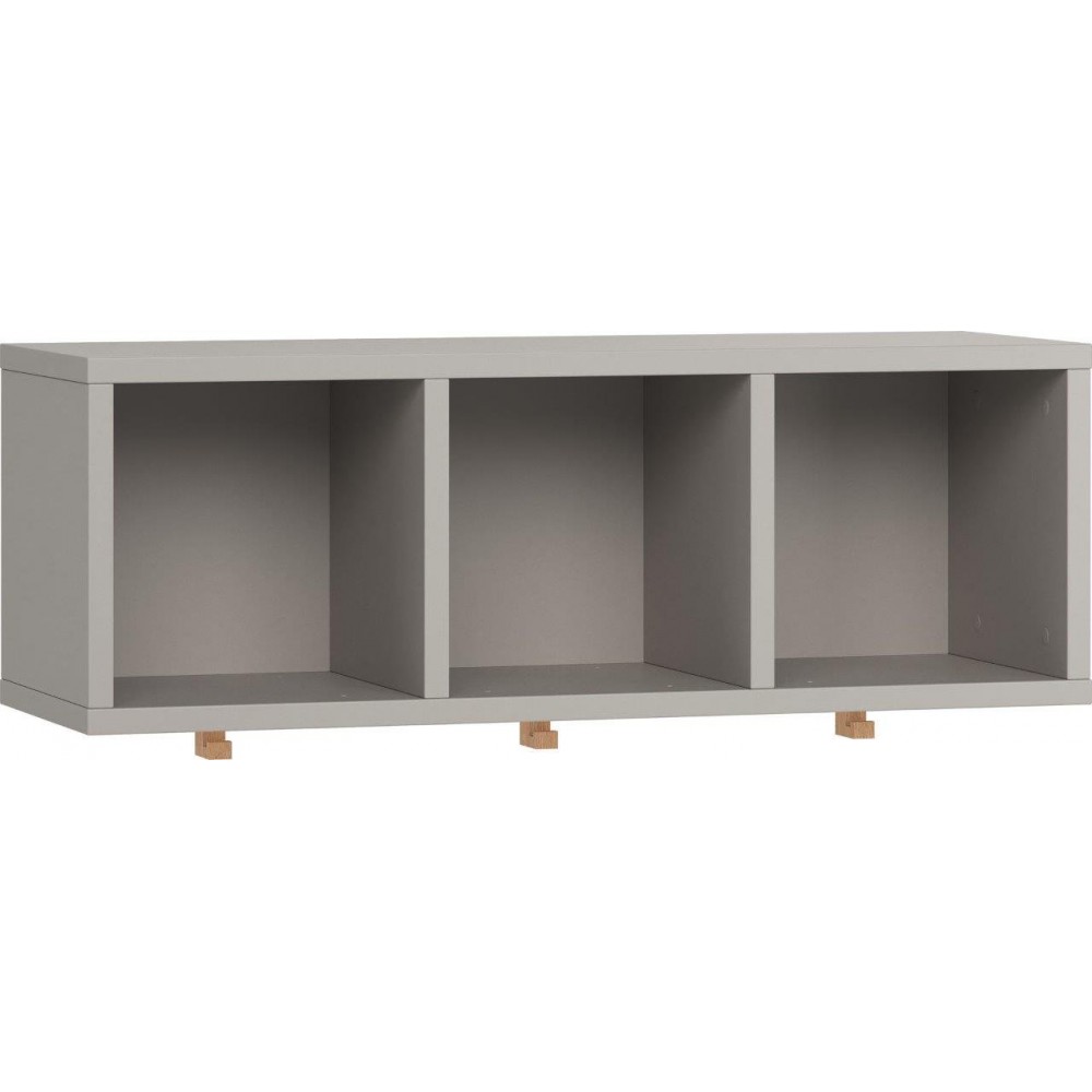 Ράφι τοίχου Simple με γαντζάκια-Γκρι