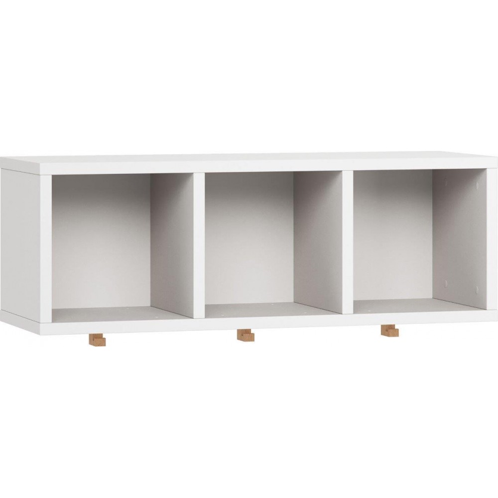 Ράφι τοίχου Simple με γαντζάκια-Λευκό