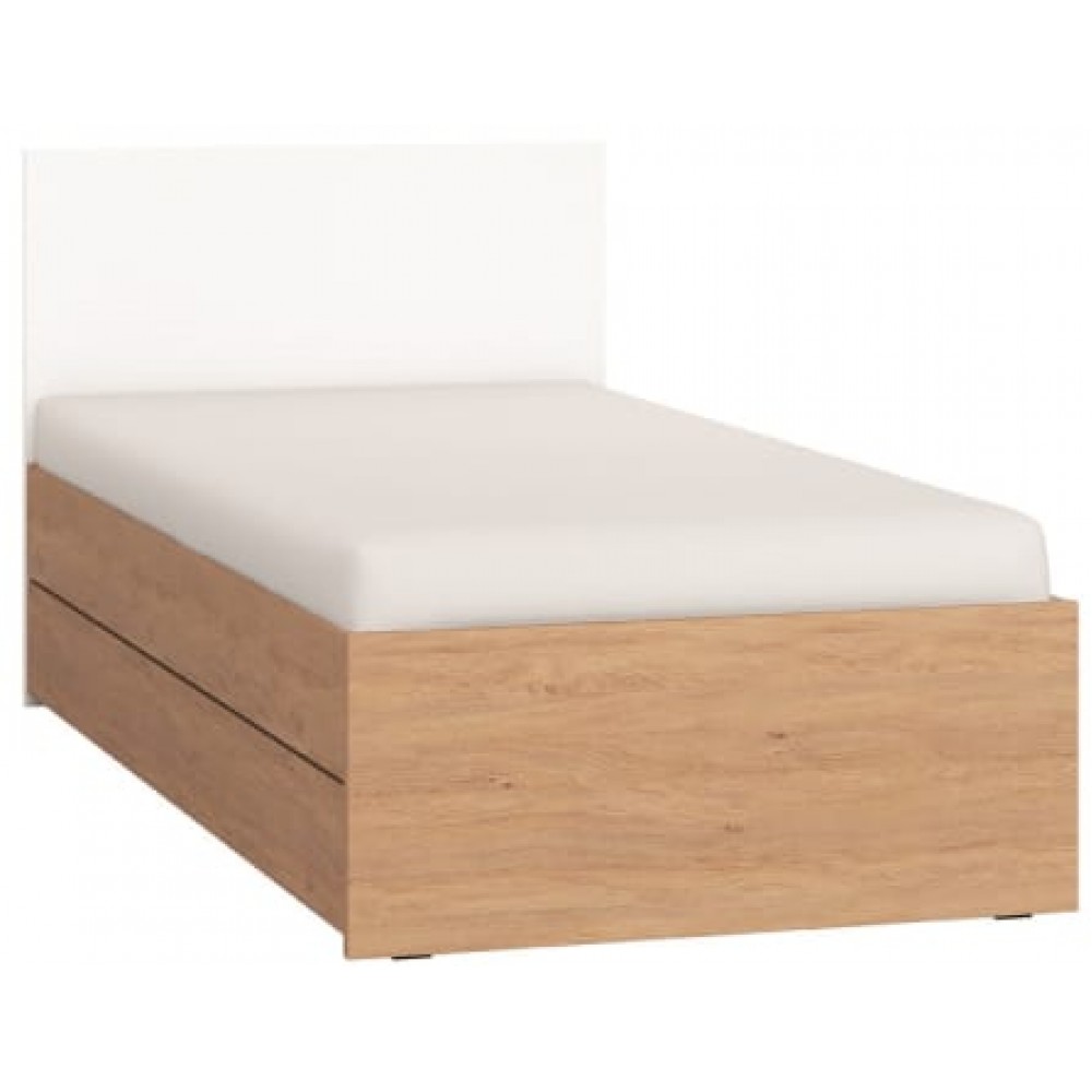 Κρεβάτι παιδικό Simple-Φυσικό - Λευκό