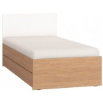 Κρεβάτι παιδικό Simple-Φυσικό - Λευκό