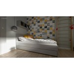 Κρεβάτι παιδικό Simple-Λευκό