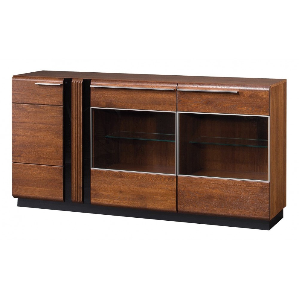 Μπουφές Morty με βιτρίνα-Καφέ