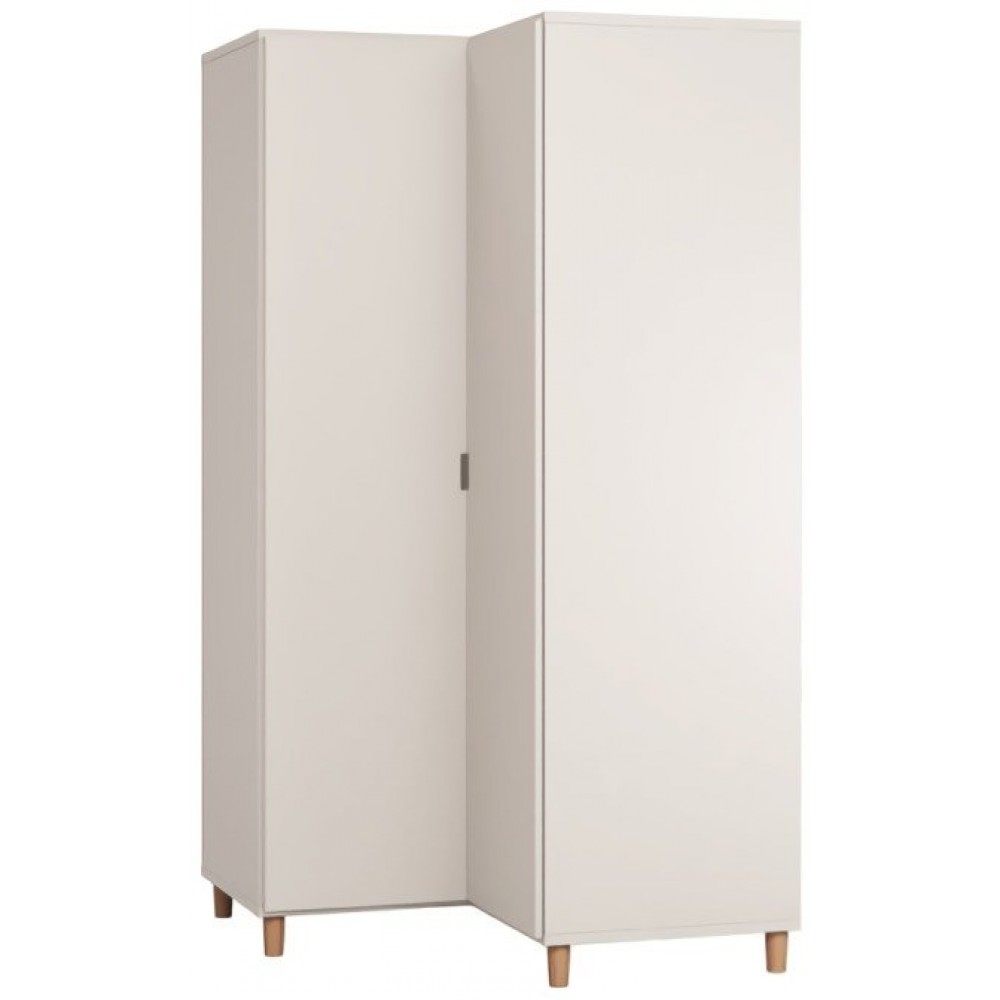 Ντουλάπα Simple γωνιακή-Λευκό