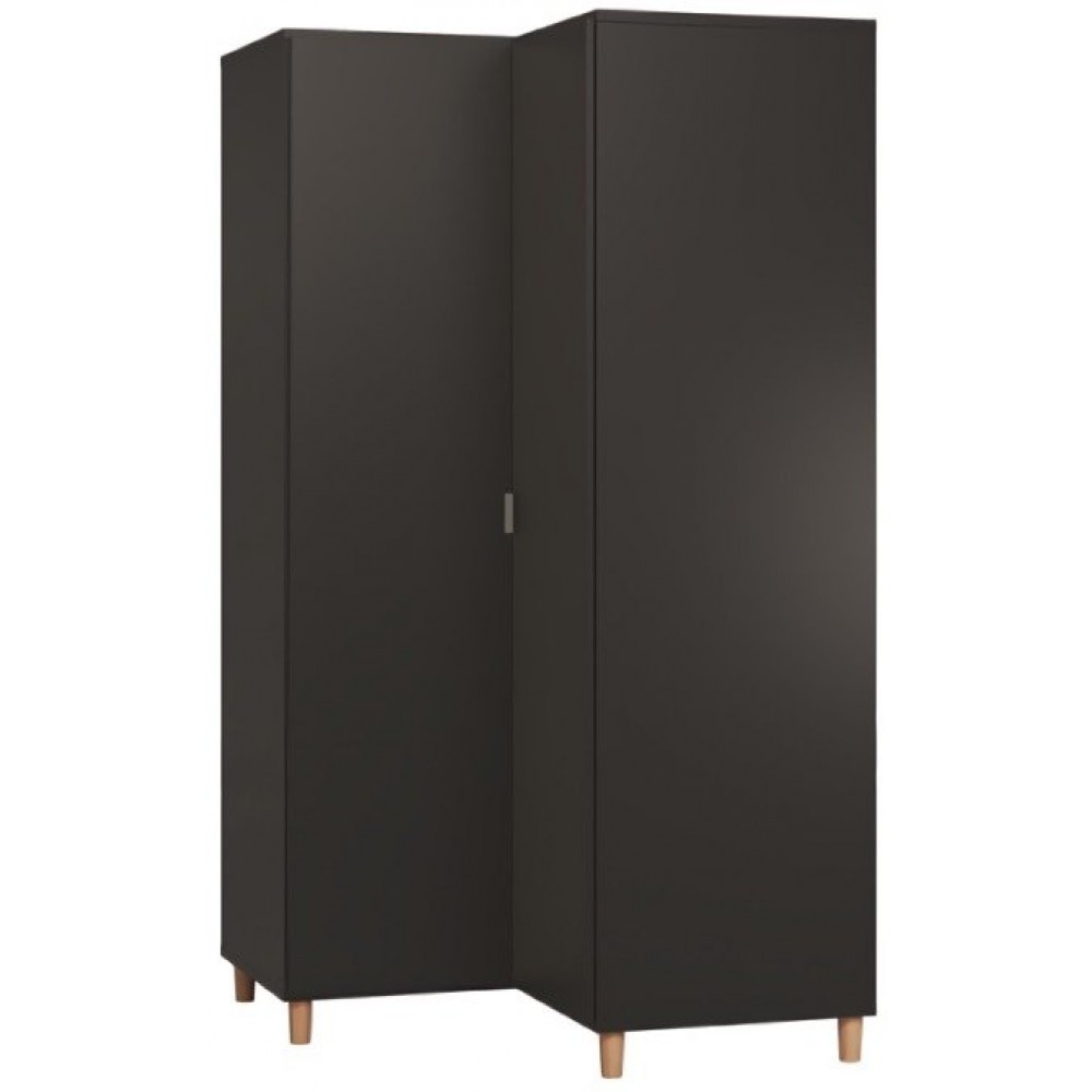 Ντουλάπα Simple γωνιακή-Μαύρο