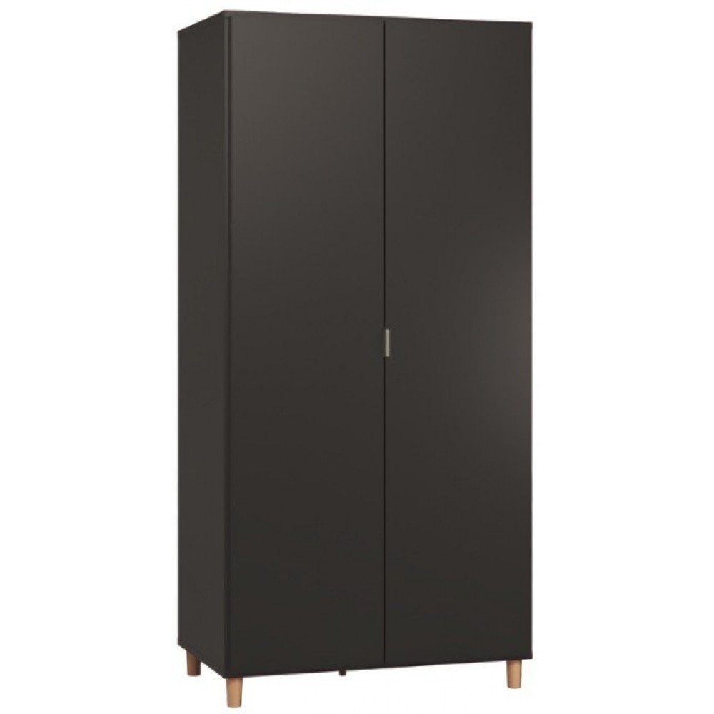 Ντουλάπα Simple δίφυλλη-Μαύρο
