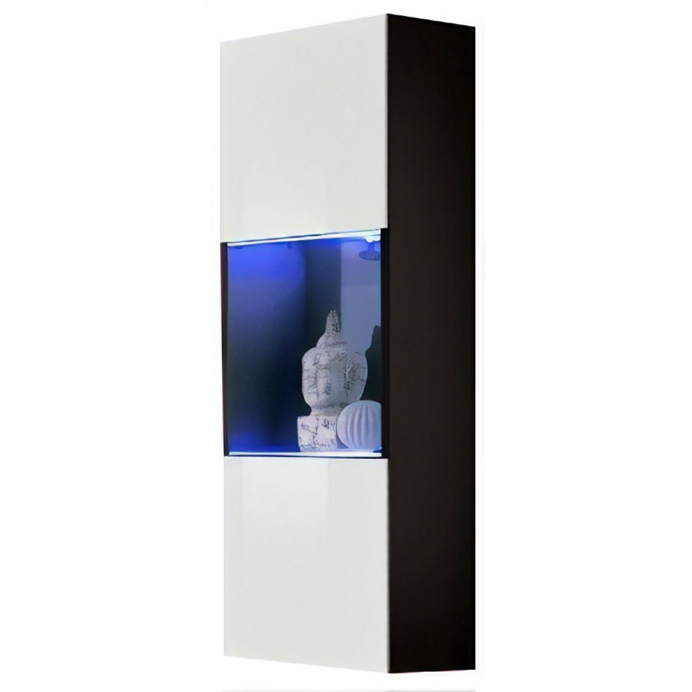 Κρεμαστή βιτρίνα Fly II-Λευκό - Μαύρο