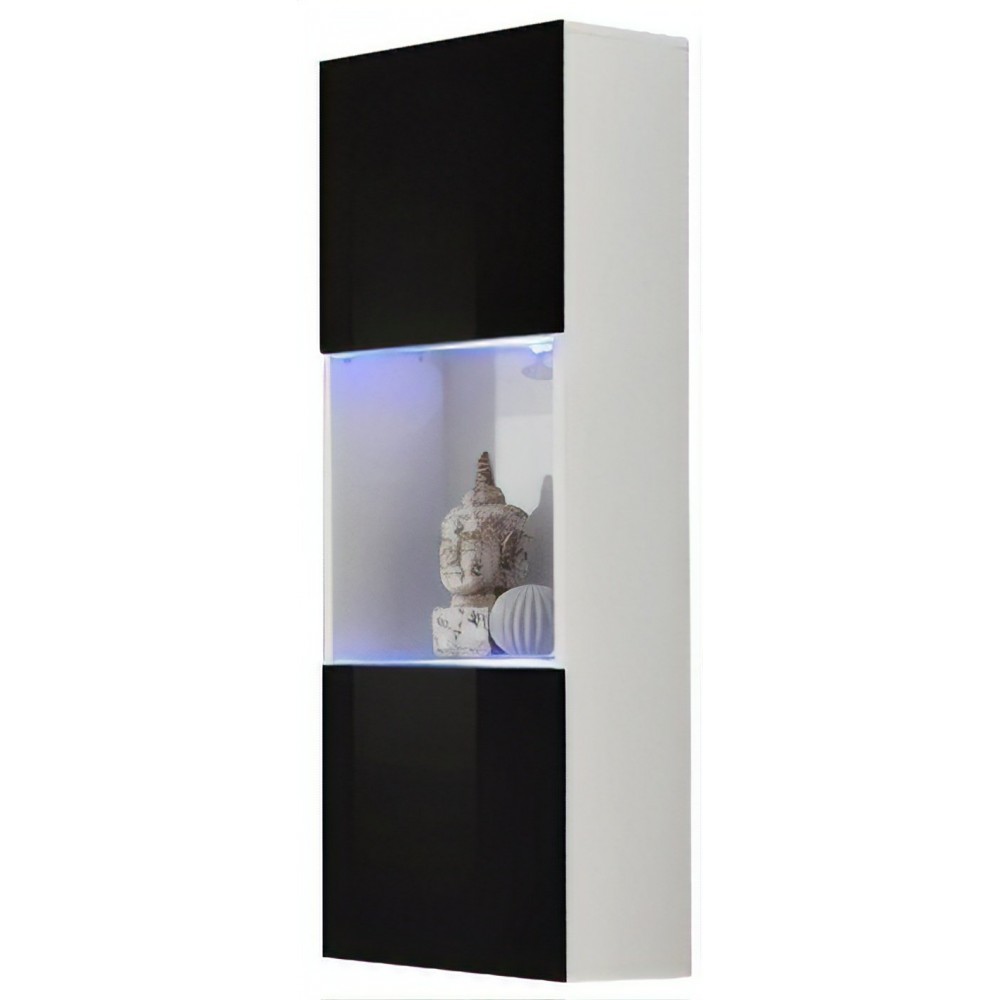 Κρεμαστή βιτρίνα Fly II-Μαύρο - Λευκό