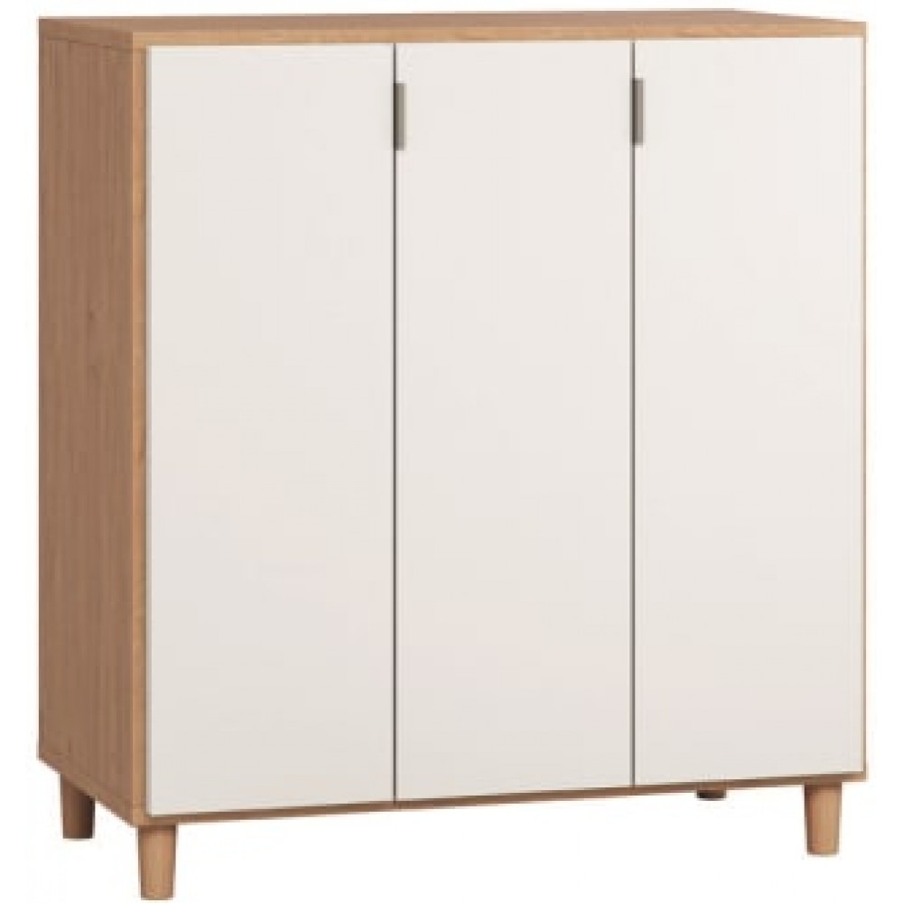 Μπουφές Simple ψηλός-Φυσικό - Λευκό