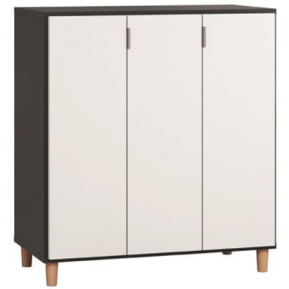 Μπουφές Simple ψηλός-Μαύρο - Λευκό