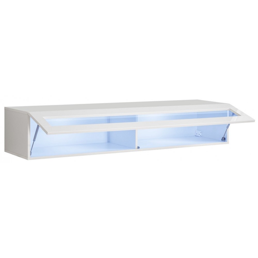 Κρεμαστή οριζόντια βιτρίνα Fly I-Λευκό-Μήκος: 160 εκ.