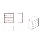 Συρταριέρα Simple 90x45x99.5