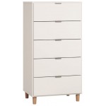 Συρταριέρα Simple ψηλή-Λευκό - Μαύρο