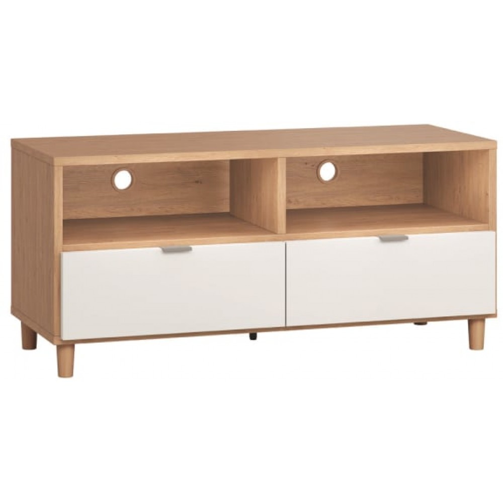 Έπιπλο τηλεόρασης Simple 120-Φυσικό - Λευκό