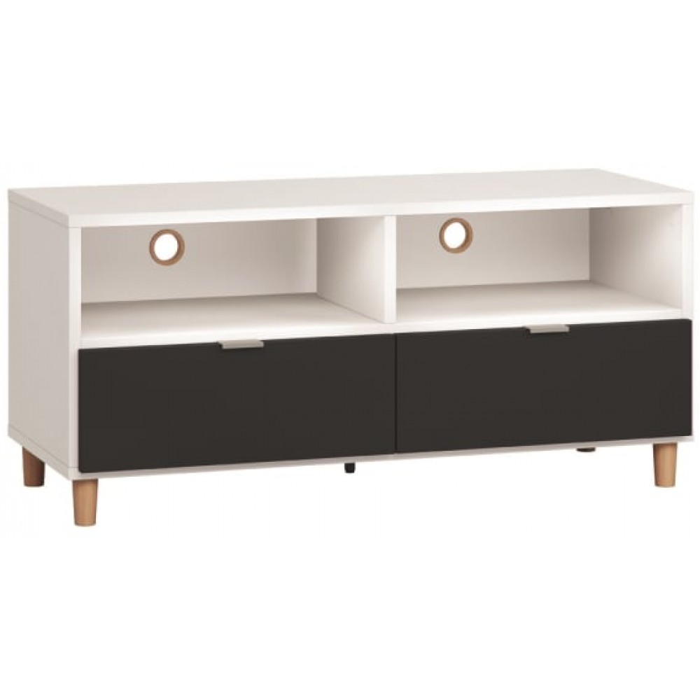 Έπιπλο τηλεόρασης Simple 120-Λευκό - Μαύρο