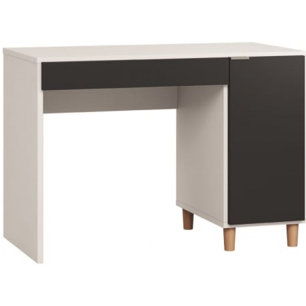 Γραφείο Simple 110-Λευκό - Μαύρο