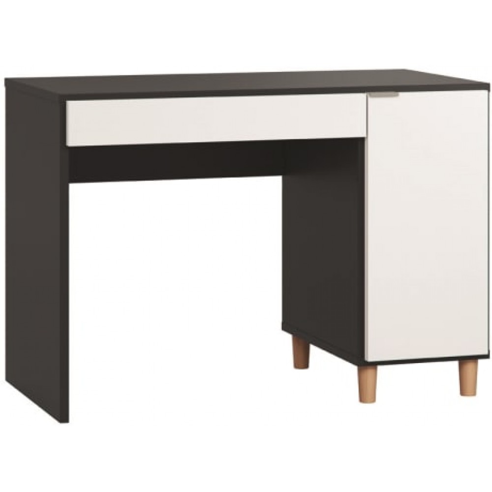 Γραφείο Simple 110-Μαύρο - Λευκό