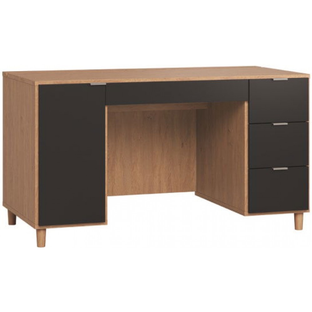 Γραφείο Simple 140-Φυσικό - Μαύρο