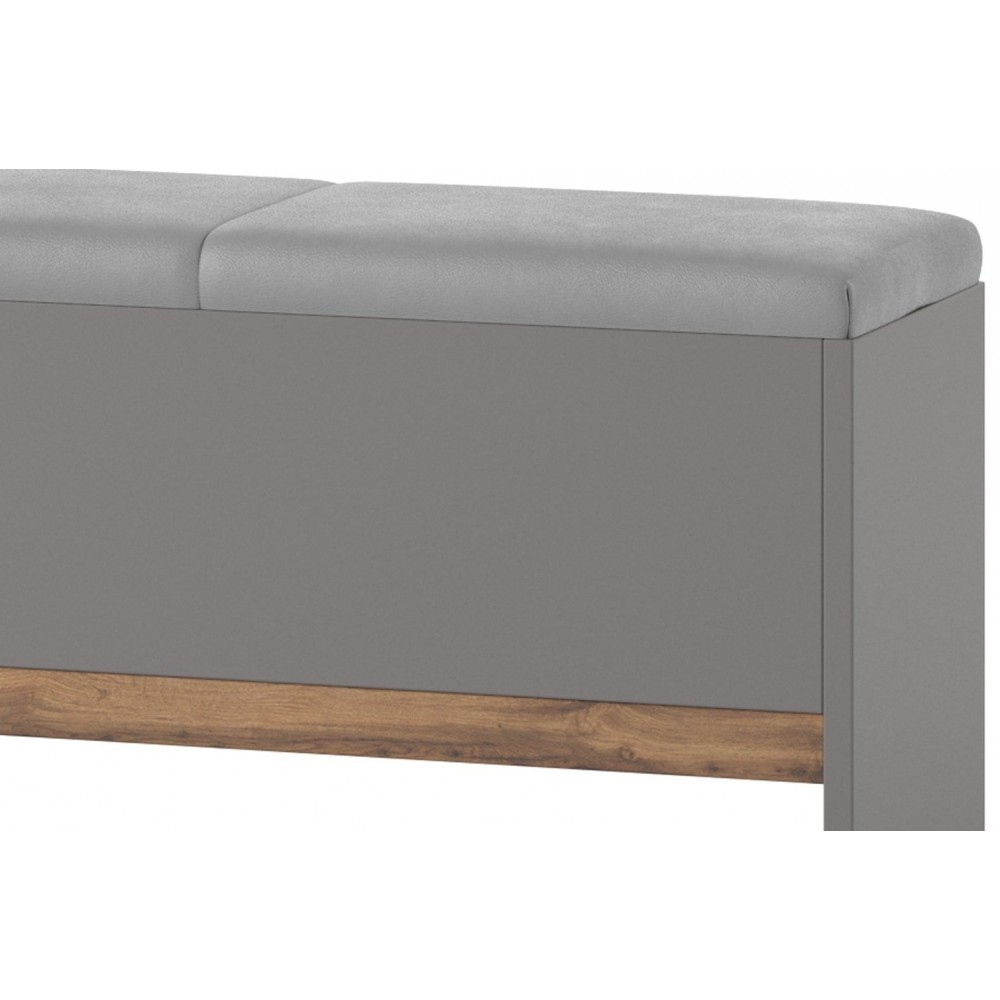 Υποπόδιο - Σκαμπό κρεβατιού Ludost-Φυσικό - Γκρι