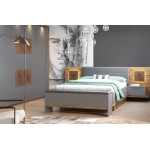 Υποπόδιο - Σκαμπό κρεβατιού Ludost-Φυσικό - Γκρι