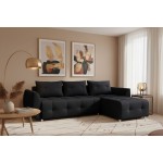 Γωνιακός καναπές Marten-Μαύρο 238x150x88