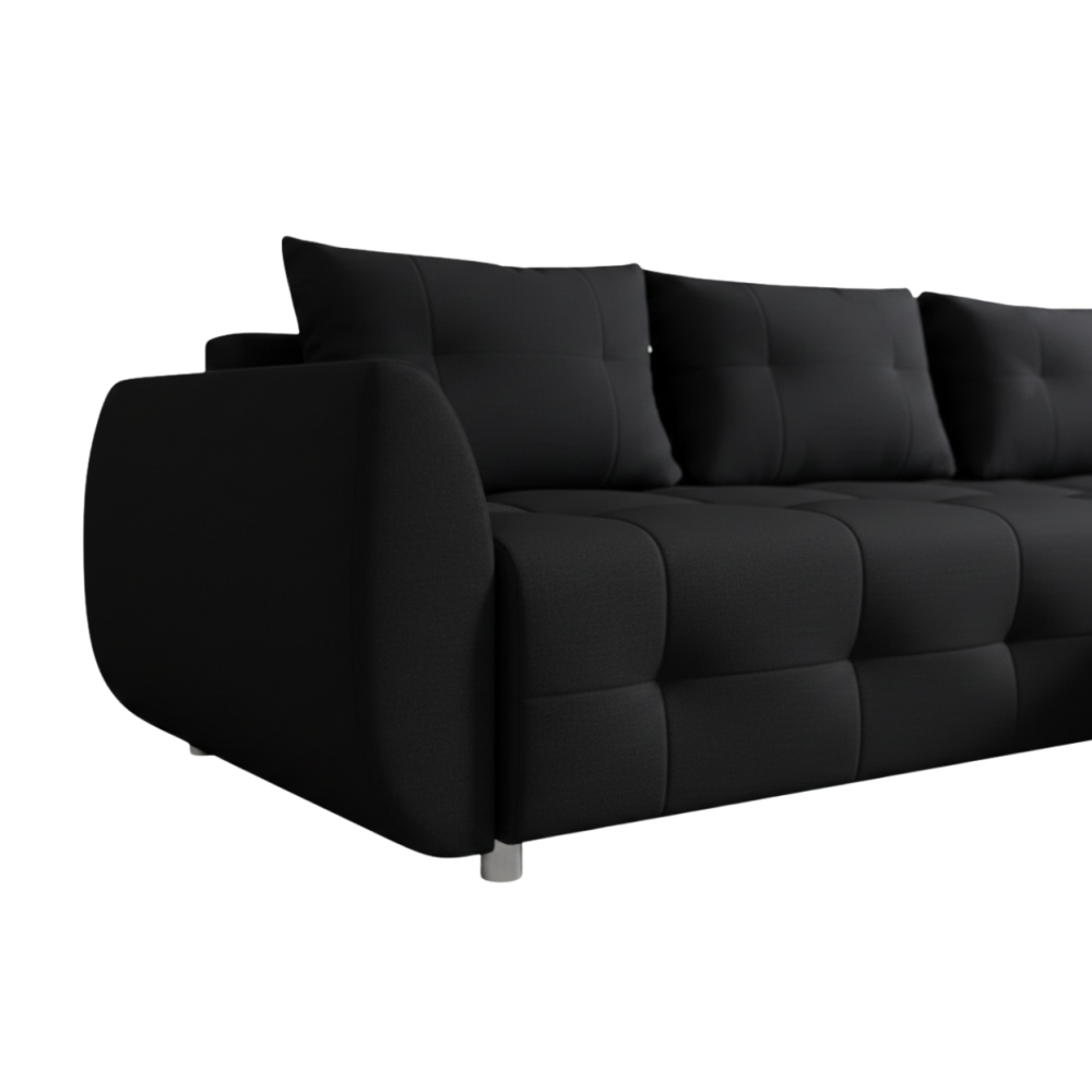 Γωνιακός καναπές Marten-Μαύρο 238x150x88