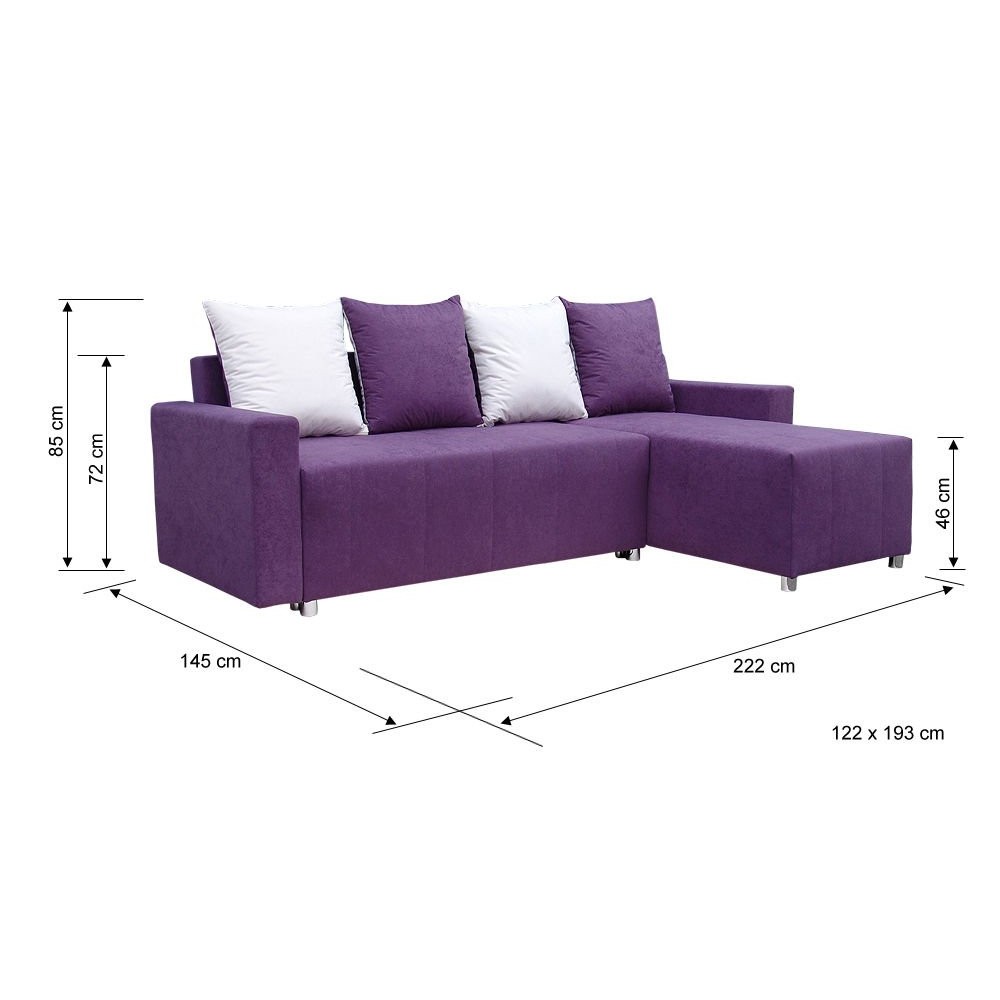 Γωνιακός καναπές Odette 222x145x85