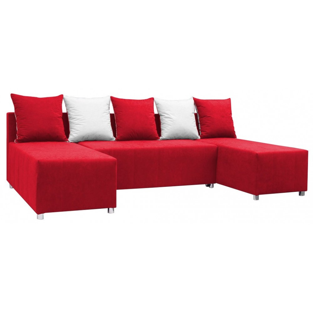 Γωνιακός καναπές Felipe-Κόκκινο 253x145x85