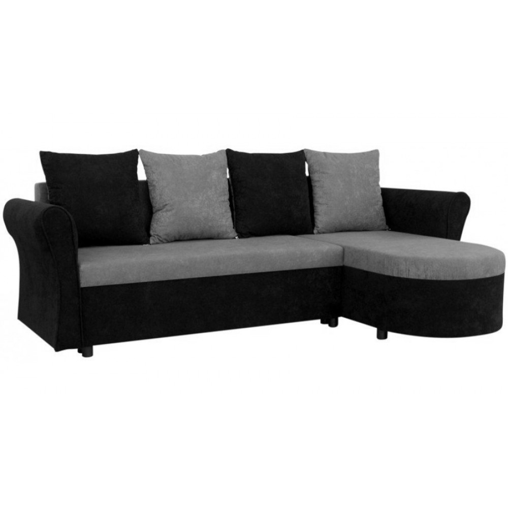 Γωνιακός καναπές Dimus-Μαύρο - γκρι 224x145x85