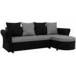 Γωνιακός καναπές Dimus-Μαύρο - γκρι 224x145x85