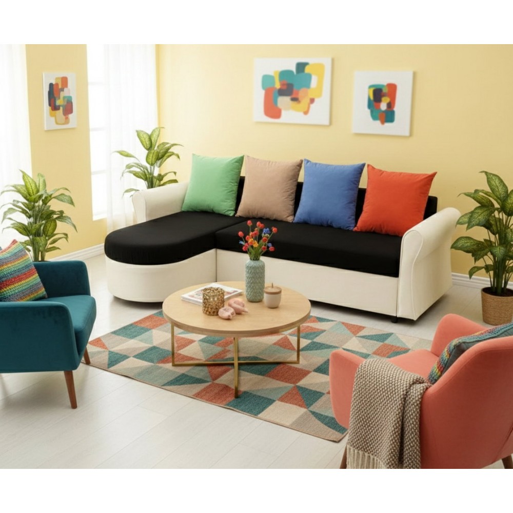 Γωνιακός καναπές Dimus-Πολύχρωμο 224x145x85